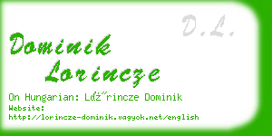 dominik lorincze business card